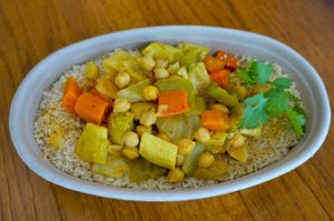 Berber Couscous with organic veggies. at Couscous a Gogo in Beverly Hills