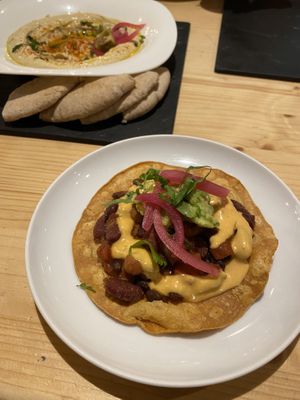 Bean crispy taco  at Santosha in Mallorca