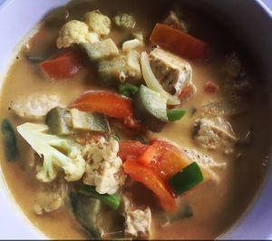 tempe curry at Bali Maitreya Cafe in Lembongan