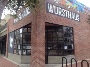 Entrance at Wursthaus in Santa Ana