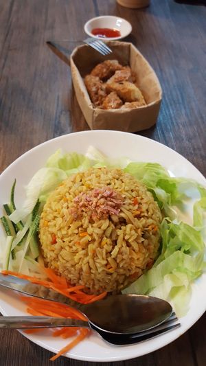 Turmeric rice, so boring at Yun Shui Ge Vegetarian House - Lebuh Armenian in Penang