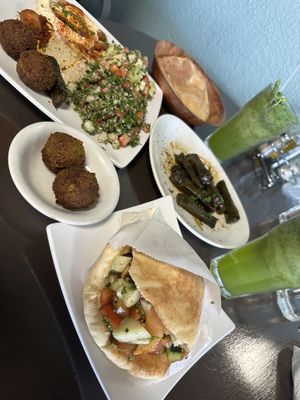 All the yums!!  at Amena Bakery and Cafe in Las Vegas