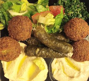 Veggie Combo Platter at Amena Bakery and Cafe in Las Vegas