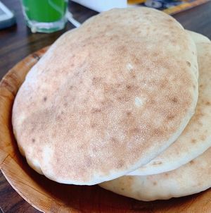  I made fresh pita  at Amena Bakery and Cafe in Las Vegas