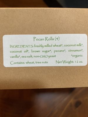 Pecan roll at Organic Rising Bakery in Malabar