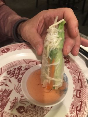 Packed spring roll at Ray's Place in Anchorage