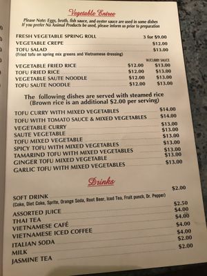 Specify “no animal products" at Ray's Place in Anchorage