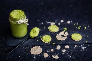 GUACAMOLE

Ingrediente: avocado, pătrunjel, lămâie, ulei de măsline, usturoi, sare.
Cantitate: 150 gr at Rawyal Brunch & Cakes in Bucharest