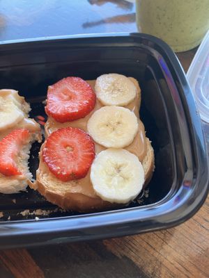 Peanut butter toastt  at Pablo's Bowls in Ocean City