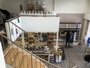 Upstairs there’s washing and hygiene products. at Unverpackt in Karlsruhe