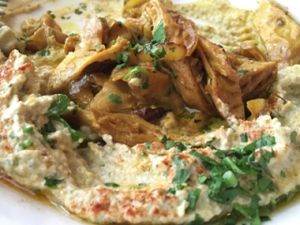 shoarma with hummus zonder hummus at Traffic in Amsterdam