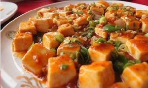 mabo tofu at Restaurante Long in Brasilia