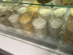 Soft cheese and egg salad  at Vtopia Market in Rishon Letsiyon