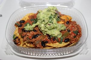 Vegan nachos at Pura Vida Vegan Bar in Madrid