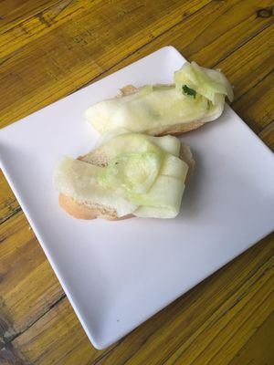 very good pickled cucumber tapa at Pura Vida Vegan Bar in Madrid