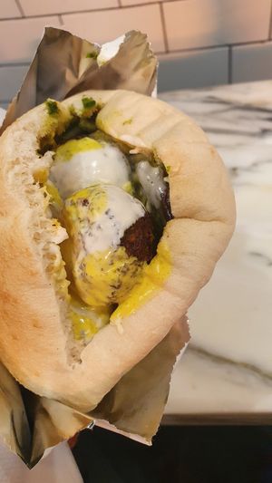 Falafel pita at Magic Falafel in North West London