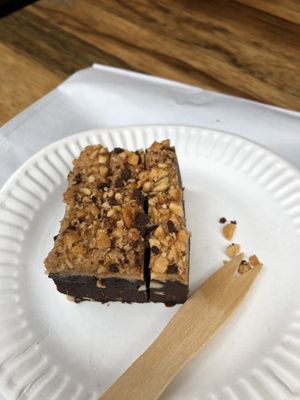 Delicious brownie at Magic Falafel in North West London