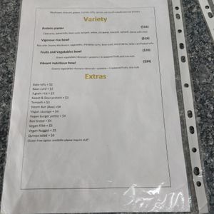 Menu page 2 at Vegan Buffet in Hamilton