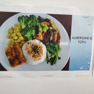 Aubergine and tofu at Vegan Buffet in Hamilton