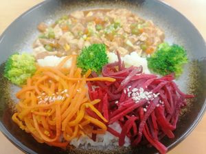 Buddha plate at Vegan Buffet in Hamilton