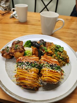 Protein meal at Vegan Buffet in Hamilton