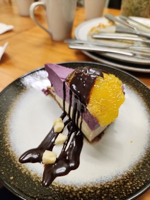 Vegan cheesecake at Vegan Buffet in Hamilton