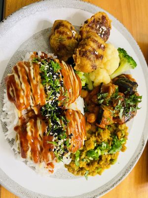 Protein dish  at Vegan Buffet in Hamilton