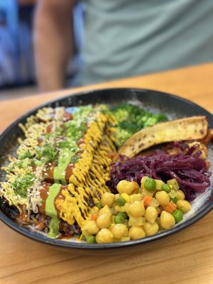 Tempeh dish, forgot the name, delicious !  at Vegan Buffet in Hamilton