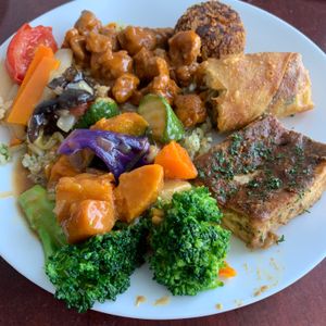 From the lunch buffet at Vegan Buffet in Hamilton