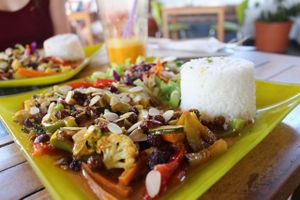 main meal at Citrus Surf Cafe in Fuerteventura