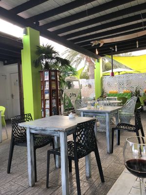 Rear terrace at Citrus Surf Cafe in Fuerteventura