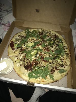 CBR pizza at Virtuous Pie  in Vancouver