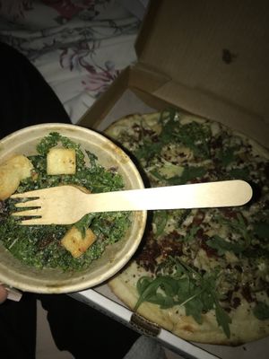 kale caesar at Virtuous Pie  in Vancouver