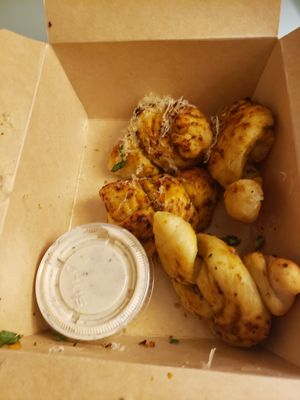 Garlic knots at Virtuous Pie  in Vancouver