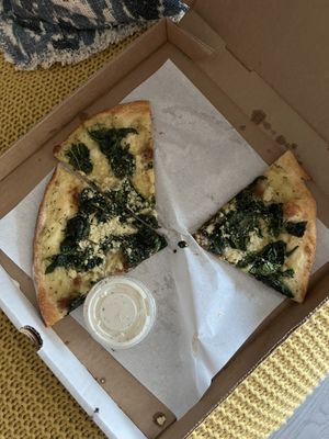 Greek Style Pizza mit Ranch Dip  at Virtuous Pie  in Vancouver