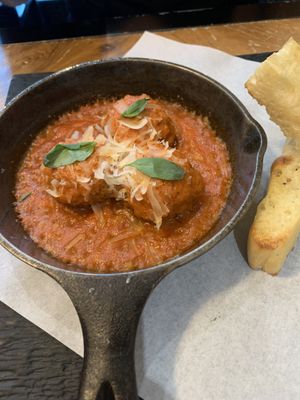 Meatball starter   at Virtuous Pie  in Vancouver