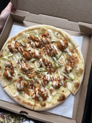 Stranger wings pizza   at Virtuous Pie  in Vancouver