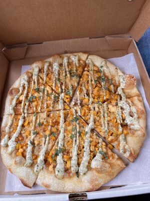 Summer seasonal pizza   at Virtuous Pie  in Vancouver