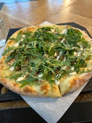 Superfunghi pizza. Truly delicious! One of the best pizzas I’ve ever had at Virtuous Pie  in Vancouver