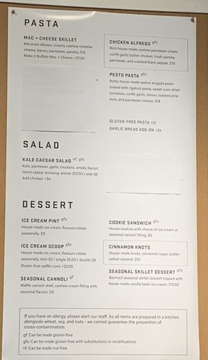 Menu   at Virtuous Pie  in Vancouver