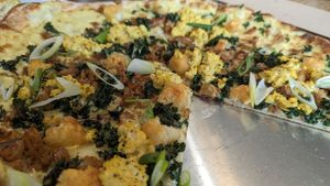 Breakfast Pizza at Virtuous Pie  in Vancouver