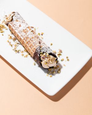 seasonal vegan & gluten free cannoli at Virtuous Pie  in Vancouver