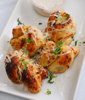 garlic knots at Virtuous Pie  in Vancouver