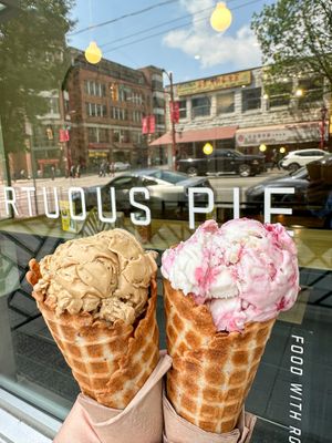house-made ice cream by the scoop  at Virtuous Pie  in Vancouver