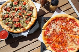 Little Italy Pizza and the Sweet Mary Jane Pizza at Virtuous Pie  in Vancouver