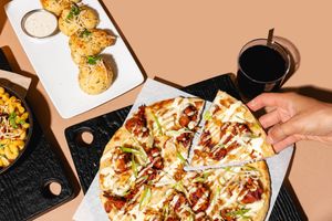 stragner wings & garlic knots at Virtuous Pie  in Vancouver