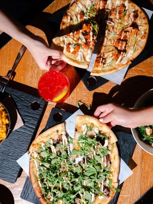 superfunghi & stranger wings at Virtuous Pie  in Vancouver