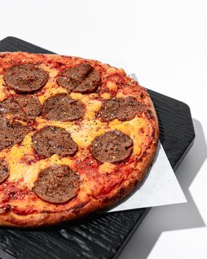 classic pepperoni at Virtuous Pie  in Vancouver