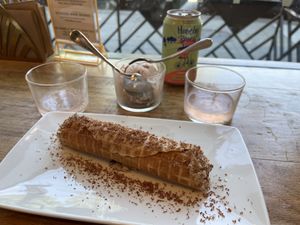 Cashew based ice cream waffle 🤤  at Virtuous Pie  in Vancouver