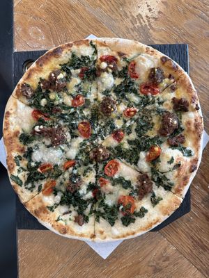 Italian pizza  at Virtuous Pie  in Vancouver